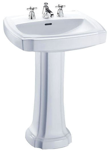 Toto LT972.8#01 - Guinevere Pedestal Sink Cotton White