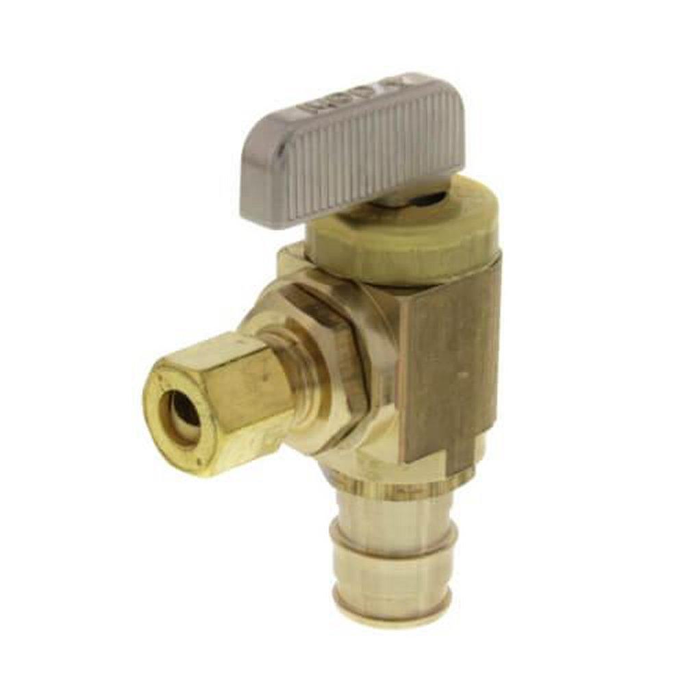 Uponor LF4786025 ProPEX 1/2 x 1/4 in. Brass 250 psi PEX x OD Tube Shut Off Valve