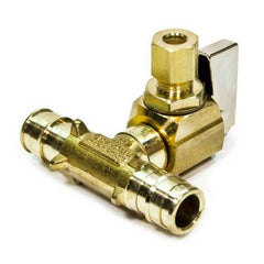 Uponor LF4455050 ProPEX 1/2 x 1/2 x 1/4 in Brass PEX Expansion x Compression Ice Maker Tee