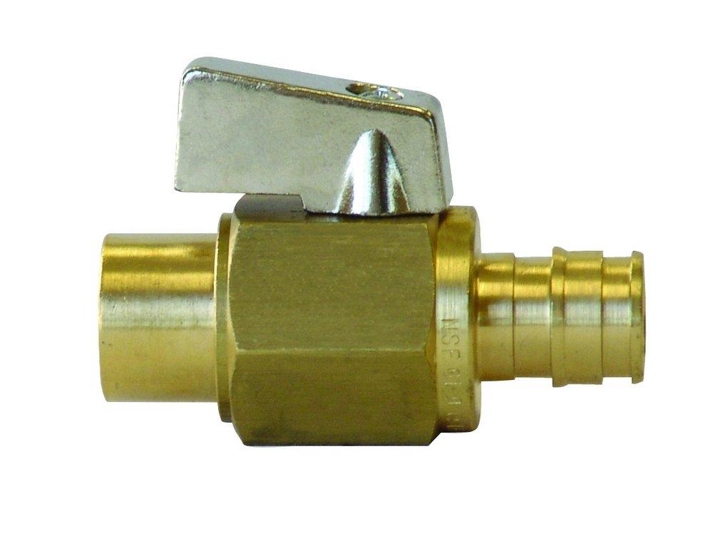 Uponor LF4805050 ProPEX 1/2 in Brass Full Port F1960 x Sweat 250# Ball Valve