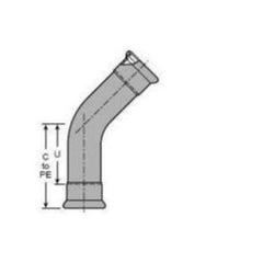 Victaulic 511T Elbow 45 Degree T Gasket 1-1/2 Inch Pressfit Carbon Steel for Fire Protection System