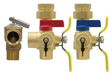 Webstone H-54443WPR 3/4 FIP Union x SWT Lead-Free E-X-P E2 Tankless Water Heater Service Valve Kit