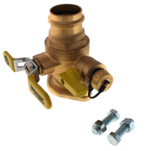 Webstone 81416HV 1-1/2 Press Full Port Brass Uni-Flange Isolator Flange with Multi-Function Drain