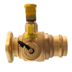 Webstone 81416HV 1-1/2 Press Full Port Brass Uni-Flange Isolator Flange with Multi-Function Drain