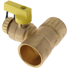 Webstone H-50675W 1-1/4 SWT Lead-Free Pro-Pal T-Drain, Full Port Forged Brass Fitting, w/ Hi-Flow Hose Drain