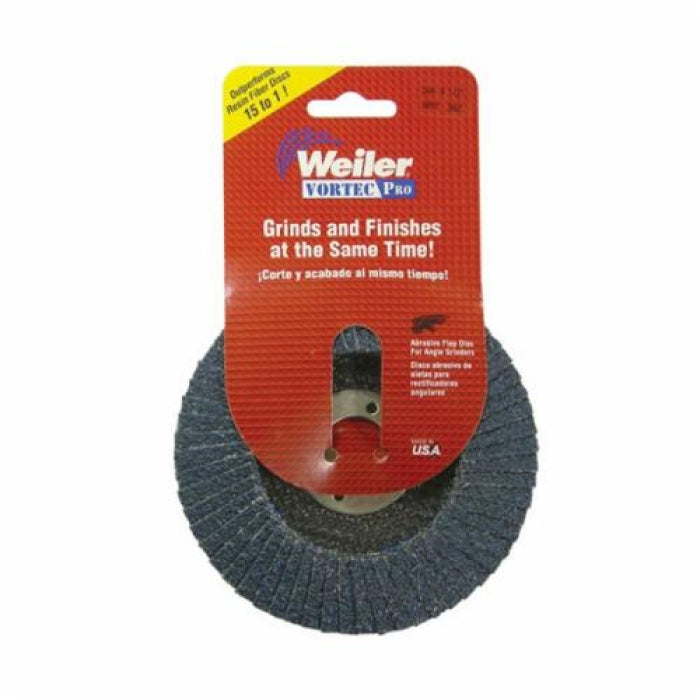 Weiler 30830 Vortec Pro Coated Flap Disc 4-1/2 in Diameter 80 Grit