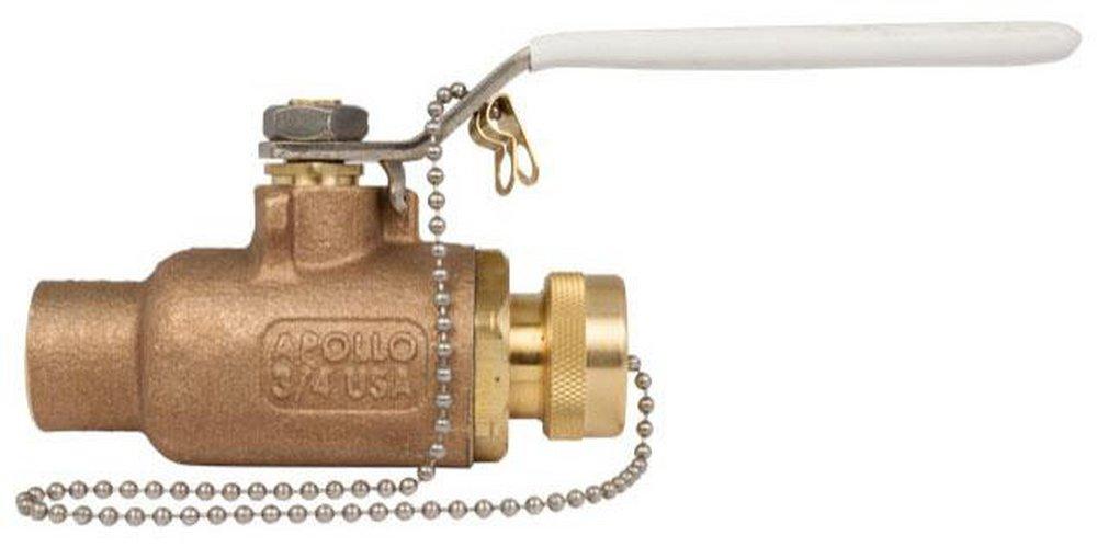 Apollo Valves 70LF203HC 70LF-200 Series 1/2 x 3/4 in. Bronze Full Port Solder x NPSH 600# Ball Valve