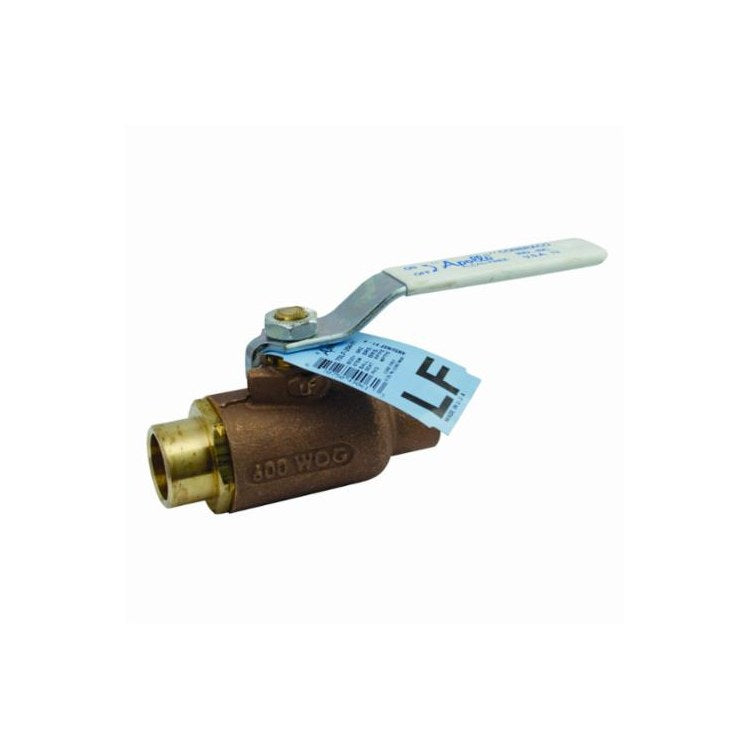 Apollo 70LF24601 Ball Valve Lead Free Bronze 1-1/4 Inch Solder 2 Piece Standard Port Stainless Steel Ball and Stem