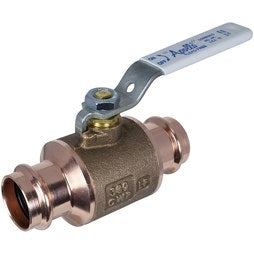 Apollo 77WCLF14727 Ball Valve 77WCLF-140 Lead Free Bronze/Copper 1-1/2 Inch Press Full Port Locking Handle/Stainless Steel Ball and Stem Vented