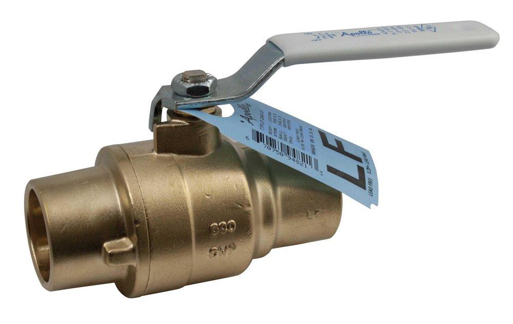 Apollo Valves 77FLF24401 77FLF-200 Series 3/4 in. Brass Full Port Solder 600# Ball Valve A77FLF24401