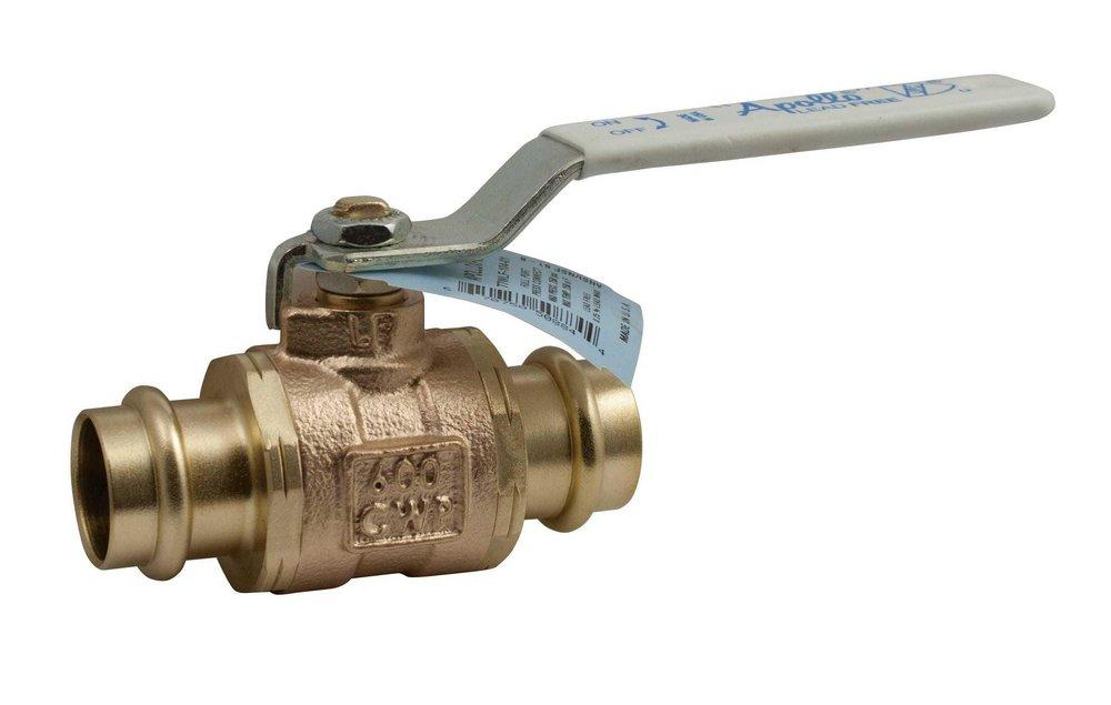 Apollo Valves 77WLF14301A 77WLF Series Full Port Press 1/2 Inch Bronze Ball Valve