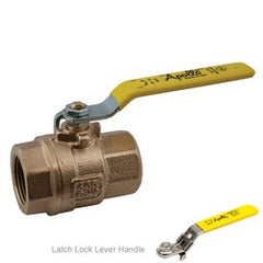 Apollo 77C10127A Ball Valve 77C-100A Bronze 1/4 Inch FNPT 2-Piece Full Port Locking Handle