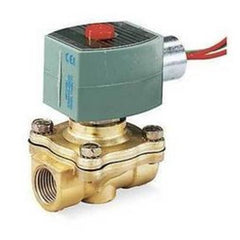 Asco EF8210G095 Solenoid Valve 8210 2-Way Brass 3/4 Inch NPT Normally Closed 120 Alternating Current NBR