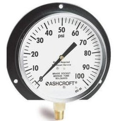 Ashcroft 45W1000H02LXAP400 Pressure Gauge 1000 400PSI 4-1/2 Diameter 1/4 NPT Lower Bourdon Tube Stem Mount