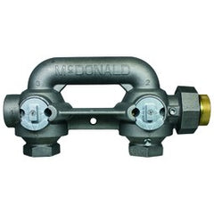 AY McDonald 4824-435 Meter Bar 6480 By-Pass RR 500 with Integral Cock 1-1/4 Inch Cast Iron