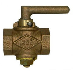 AY McDonald 4210-138 Gas Valve Plug with Top Check Lever Handle 1 Inch Female NPT Brass Natural Gas or Propane 10558-1