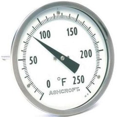 Ashcroft 30EI60R0600200 Thermometer Dial Bi-Metal 0 to 200 Degree Fahrenheit 3 Inch Dial 1/2 Inch NPT Rear 6 Inch Stem