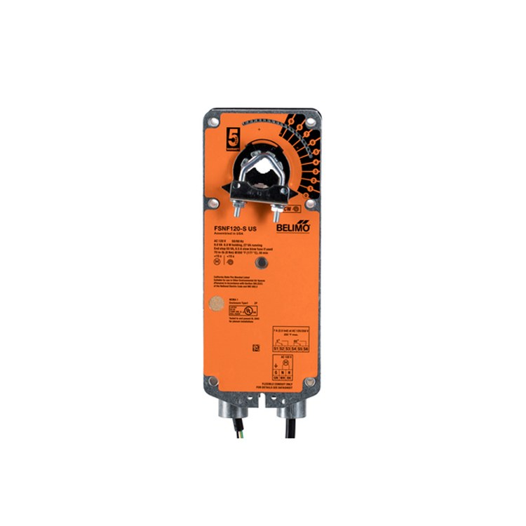 Belimo FSNF120-S US Damper Actuator Fire & Smoke On/Off 2SPST Spring Return 3.25x3.86x10.2 Inch