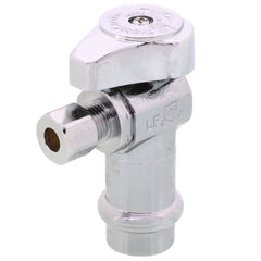 BrassCraft G2CP09XC1 1/2 x 1/4 in. Press x Compression Angle Supply Stop Valve in Chrome