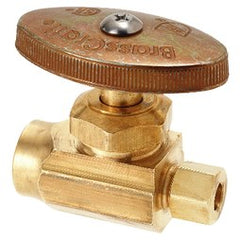 Brasscraft R04 Straight Stop Valve 1/2 x 1/4 Inch Lead Free Brass Rough Brass Multi Turn Sweat x Compression