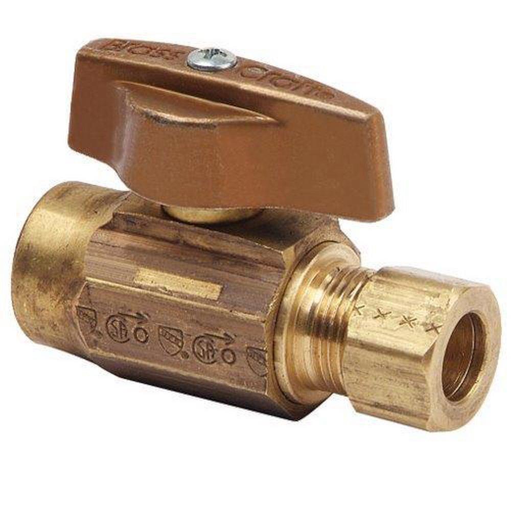 Brasscraft KTR14X-R KTR14X Series 1/2 x 3/8 in. Sweat x OD Compression Lever Handle Straight Supply Stop Valve