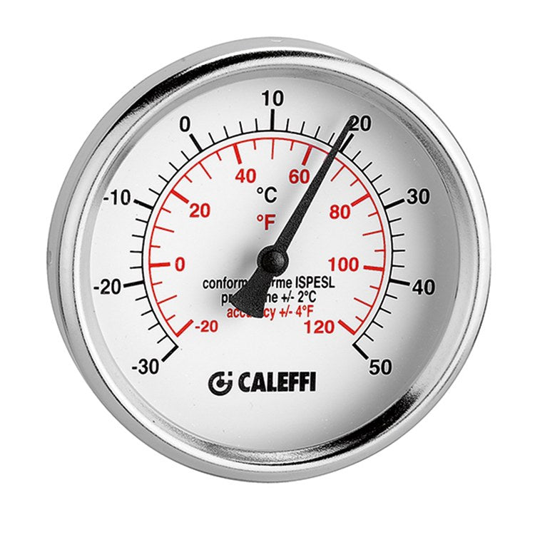 Caleffi 688003A Temperature Gauge 688 Replacement with Pocket Well 30-210 Degrees Fahrenheit 2 Inch