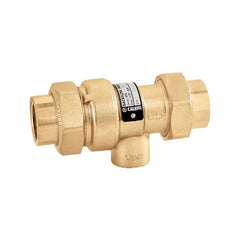 Caleffi 573406A Backflow Preventer 1/2 Inch Brass Dual Check with Atmospheric Port Press Union