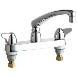 Chicago Faucet 1100-CP Kitchen Faucet 8 Inch 1 Wing ADA Polished Chrome