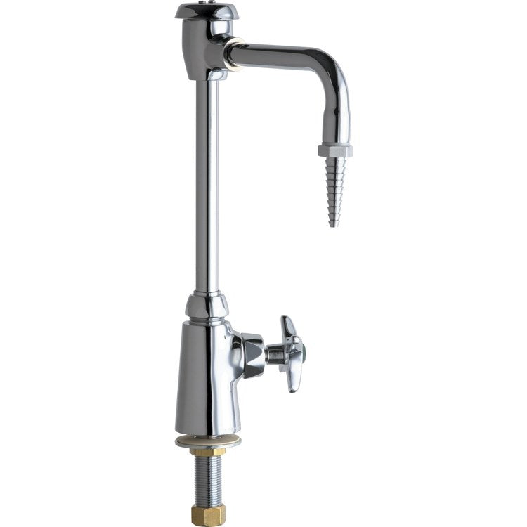 Chicago Faucet 928CP Laboratory Faucet 1 Cross Polished Chrome Gooseneck Swing