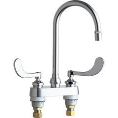 Chicago Faucet 895-317GN2AE29ABCP Lavatory Faucet CC 2 Wrist Blade Gooseneck Less Drain Chrome 2.2GPM