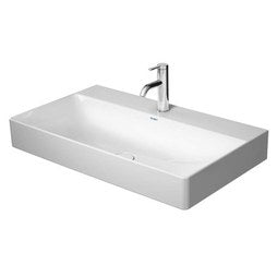 Duravit 2353800071 Lavatory Sink DuraSquare Ground Less Overflow 18-1/2 x 31-1/2 Inch Rectangle White 1 Hole