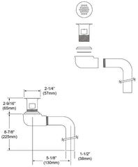 Elkay LKAD174 Drain Outlet Fitting 1-1/2 or 1-5/8 Inch Chrome Plated Brass Perforated Grid