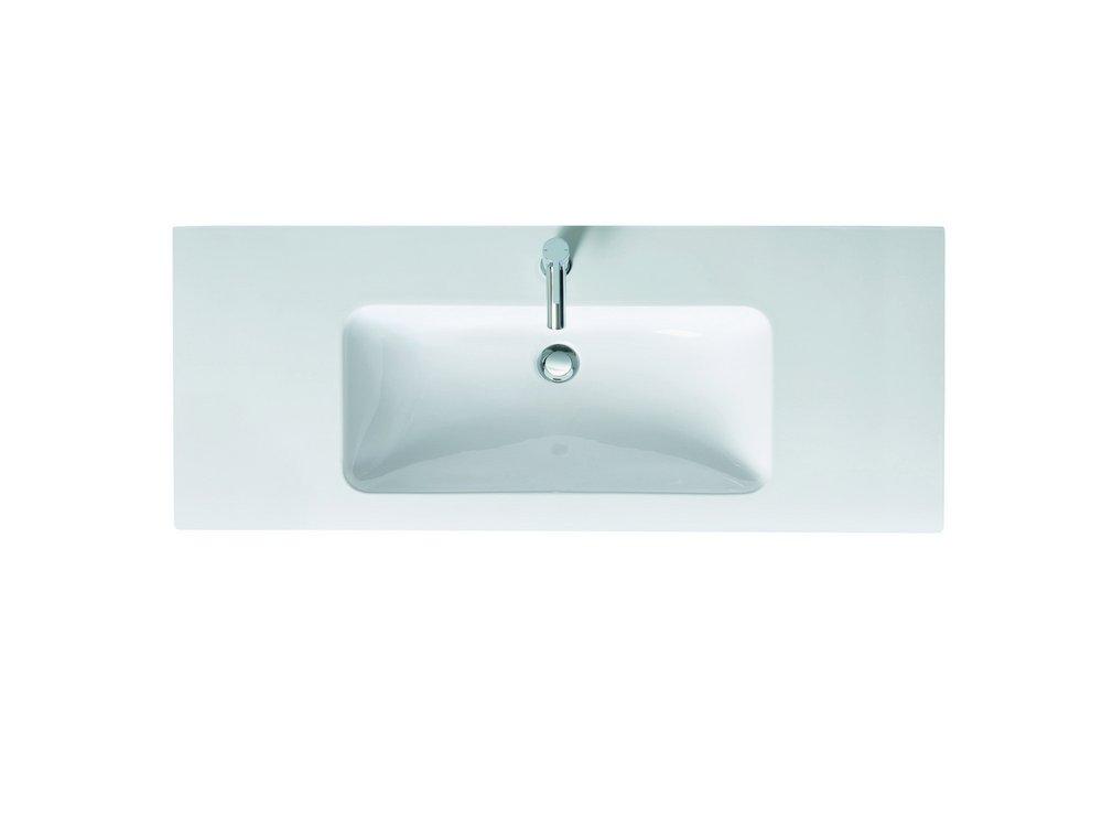 Duravit 2336120000 ME by Starck 48-43/100 x 19-29/100 in. Rectangular Dual Mount Bathroom Sink in White Alpin