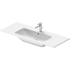 Duravit 2336120000 ME by Starck 48-43/100 x 19-29/100 in. Rectangular Dual Mount Bathroom Sink in White Alpin