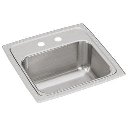 Elkay BLR15162 Hospitality Sink 15 x 15 Inch Single Bowl 2 Hole Drain Size 3-1/2 Inch Bowl Dimension 12 x 9-1/4 x 7 Inch