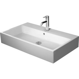 Duravit 2350800025 Lavatory Sink Vero Air Ground with Overflow 31-1/2 x 18-1/2 Inch 7-7/8 Inch Spread Rectangle White