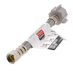 Fluidmaster PRO1T06 Pro Series 3/8 x 7/8 in. x 6 in. Braided Stainless Toilet Flexible Water Connector