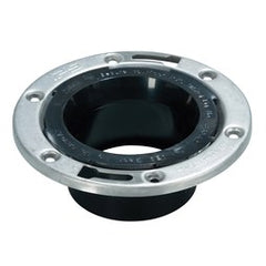 IPS 5830AS2 Closet Flange ABS with Adjustable Stainless Steel Ring 3 x 4 Inch