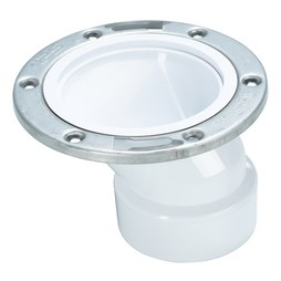 IPS 4831M Closet Flange Offset with Adjustable Metal Ring 3 x 4 Inch PVC