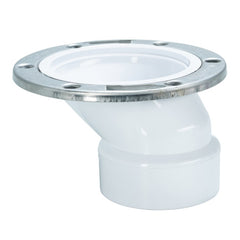 IPS 4831M Closet Flange Offset with Adjustable Metal Ring 3 x 4 Inch PVC