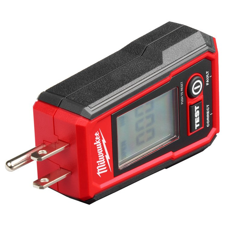 Milwaukee Tool 2224-20 Electrical Tester Digital GFCI Receptacle AAA CAT II 135V LCD Screen