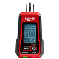 Milwaukee Tool 2224-20 Electrical Tester Digital GFCI Receptacle AAA CAT II 135V LCD Screen