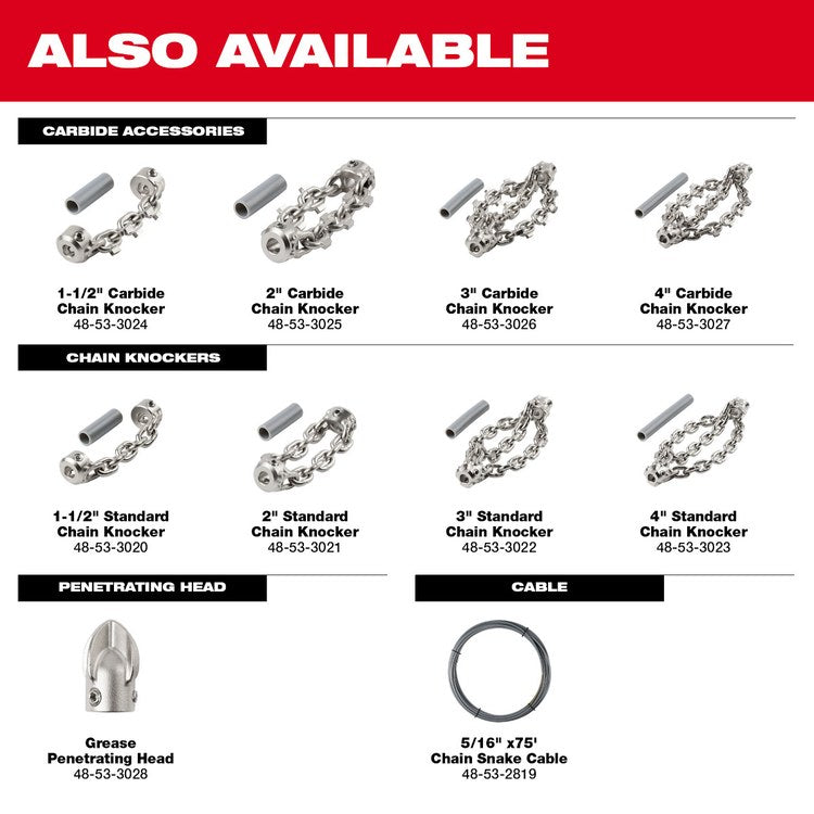 Milwaukee Tool 53-3028 Head Gears Penetrating F/5/16 Inch Cable