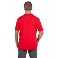 Milwaukee Tool 607R-2XL T-Shirt Big Logo Work Short Sleeve Heavy Duty XX-Large Red