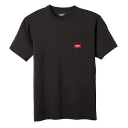 Milwaukee Tool 605B-L T-Shirt Gridiron Pocket Short Sleeve Black Large