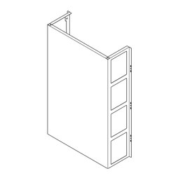 Samsung WBB-2M-B Wind Baffle Rear Galvanized Painted 28 x 10 x 44 Inch