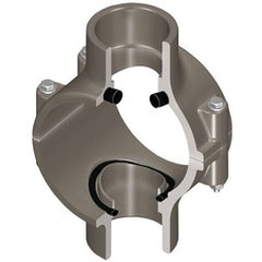 Spears 868S-247 Saddle Clamp Double Outlet EPDM Seal and Stainless Steel Hardware 2 x 1/2 Inch PVC Socket Schedule 80