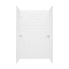 Swan MSMK963662221 Shower Wall Kit Modern Subway Tile Glue Up 36 x 62 x 96 Inch Carrara