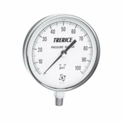 Trerice 620B4502LA30/100 620B Commercial Contractor Pressure Gauge 30 in Hg to 100 psi