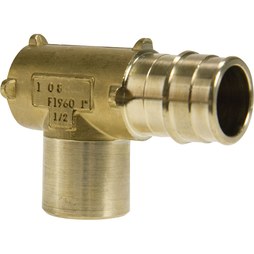 Uponor LF7717550 Adapter Elbow 90 Degree Fire Sprinkler 3/4 x 1/2 Inch Lead Free Brass PEX x Female NPT